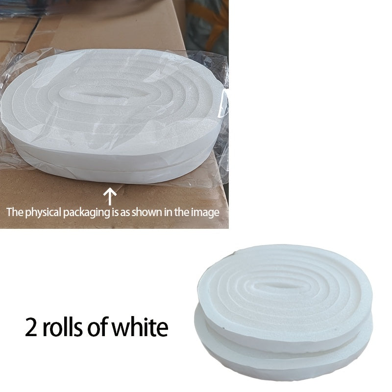 2 Rolls of Door and Window Sealing Strips, EVA Self-Adhesive Insulation Foam Tape Sponge, Soundproof Door and Window Foam Soundproofing Tape, Dustproof Sealing Strip, 4m/13.1ft Total Length