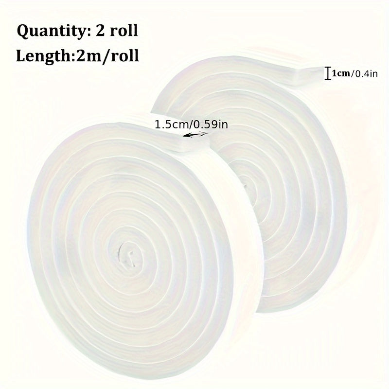 2 Rolls of Door and Window Sealing Strips, EVA Self-Adhesive Insulation Foam Tape Sponge, Soundproof Door and Window Foam Soundproofing Tape, Dustproof Sealing Strip, 4m/13.1ft Total Length