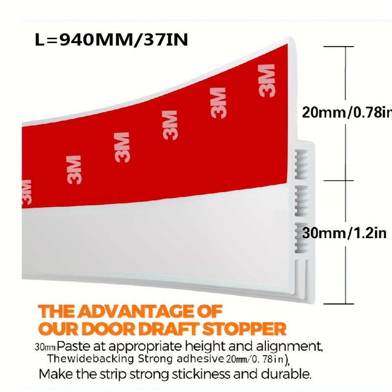 37 Inch Door Bottom Sealing Strip Designed to Prevent Insects And Dust from Entering, Save Energy, And Block Cold Air Leaks. It Also Serves As an Insect-Proof Door Stopper And Noise Reducer