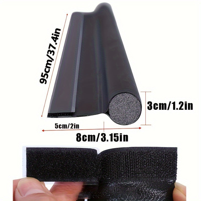 1pc Heavy-Duty Door Gap Seal Strip - Adjustable Self-Adhesive Door Threshold Seal, Energy-Efficient Noise Barrier, Draft Proof Door Seal, Easy Installation for Interior/Exterior Doors, Draft Proof, Soundproofing - Compatible with W